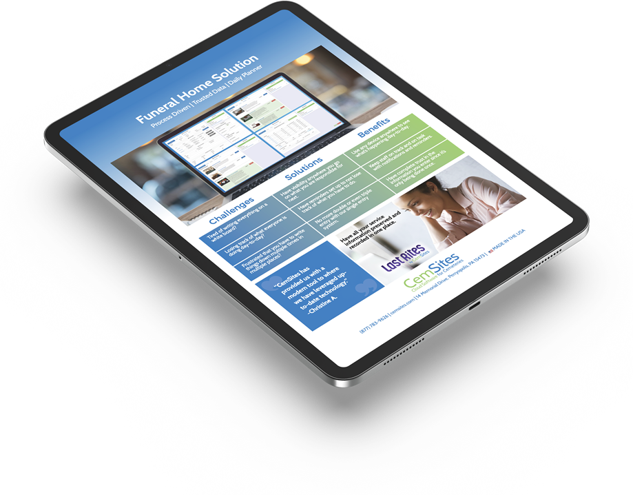 Request a Funeral Home Software PDF